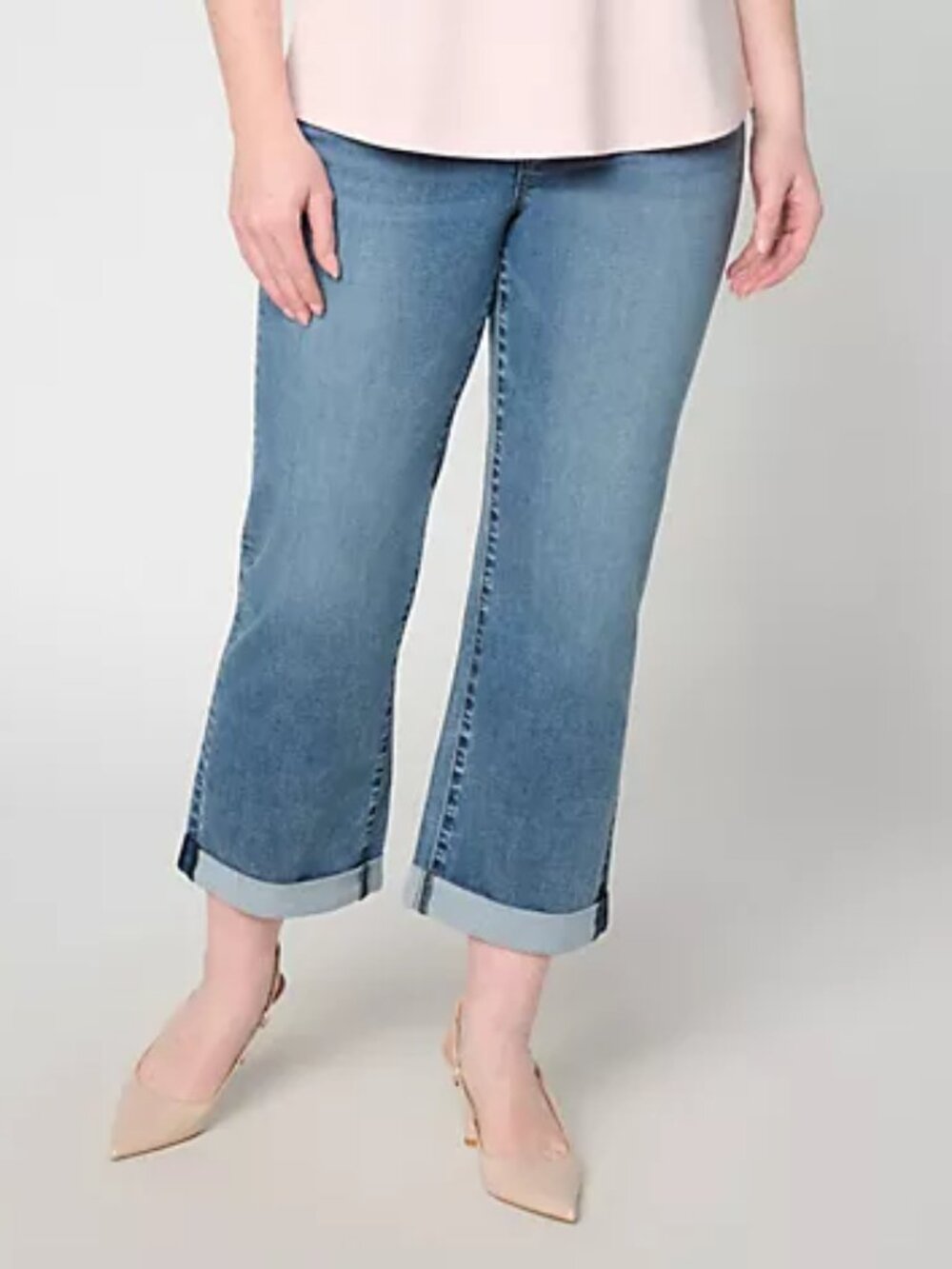 NYDJ Tall Cool Embrace Bailey Relaxed Straight Leg Crop Jeans, Sz 10 TALL a72113